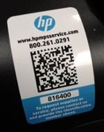 Sample HP MPS sticker