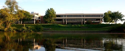 View of SVCC building from the Rock River